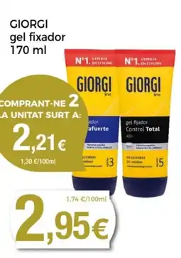 Supermercats Jespac GIORGI gel fixador oferta