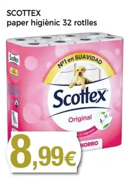 Supermercats Jespac SCOTTEX paper higiènic 32 rotlles oferta