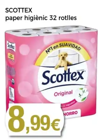 Supermercats Jespac SCOTTEX paper higiènic 32 rotlles oferta