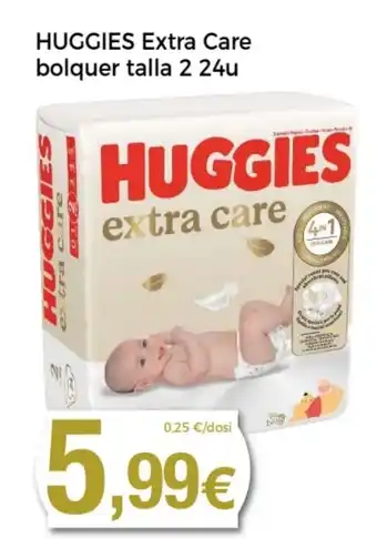 Supermercats Jespac HUGGIES Extra Care bolquer talla 2 24u oferta