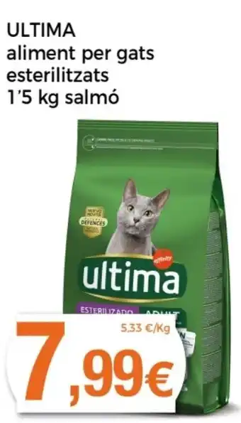 Supermercats Jespac ULTIMA aliment per gats esterilitzats salmó oferta
