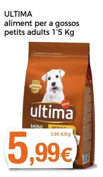 Supermercats Jespac ULTIMA aliment per a gossos petits adults oferta
