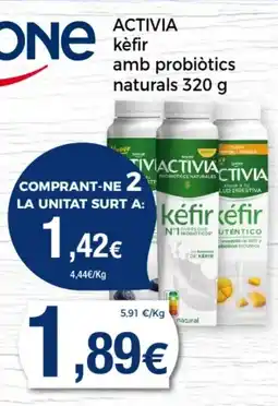Supermercats Jespac ACTIVIA kèfir amb probiotics naturals oferta