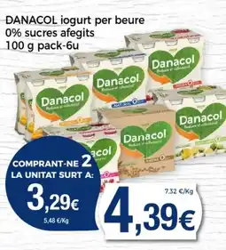 Supermercats Jespac DANACOL iogurt per beure 0% sucres afegits oferta