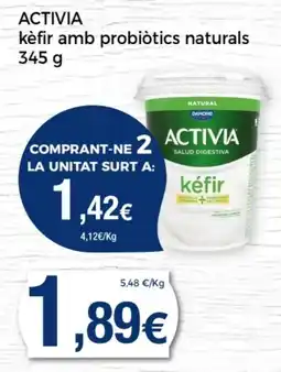 Supermercats Jespac ACTIVIA kèfir amb probiotics naturals oferta