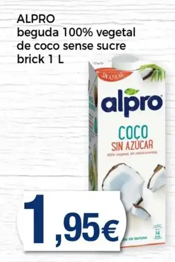 Supermercats Jespac ALPRO beguda 100% vegetal de coco sense sucre brick oferta