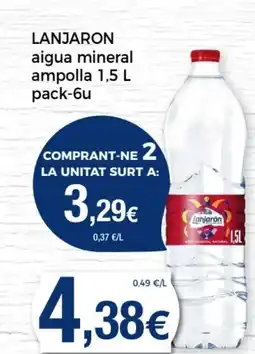 Supermercats Jespac LANJARON aigua mineral ampolla oferta