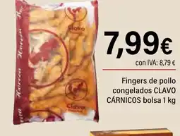 Cash Ifa CLAVO CÁRNICOS Fingers de pollo congelados oferta