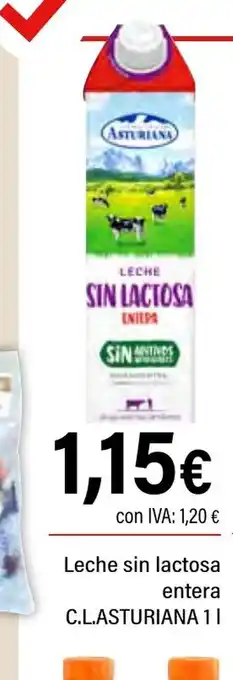 Cash Ifa C.L.ASTURIANA Leche sin lactosa entera oferta