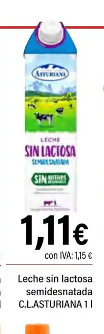 Cash Ifa C.L.ASTURIANA Leche sin lactosa semidesnatada oferta