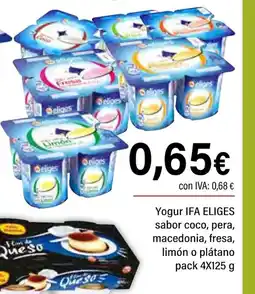 Cash Ifa IFA ELIGES Yogur sabor coco, pera, macedonia, fresa, limón o plátano oferta
