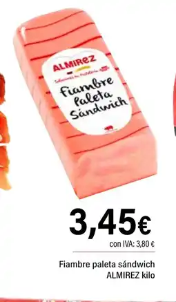 Cash Ifa ALMIREZ Fiambre Paleta Sandwich oferta