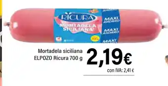 Cash Ifa ELPOZO Mortadela siciliana Ricura oferta