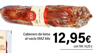 Cash Ifa DIAZ Cabecero de lomo al vacio oferta