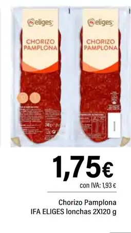 Cash Ifa IFA ELIGES Chorizo Pamplona oferta