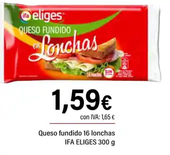 Cash Ifa IFA ELIGES Queso fundido 16 lonchas oferta