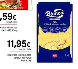 Cash Ifa BIANCA MIX Preparado lácteo rallado oferta
