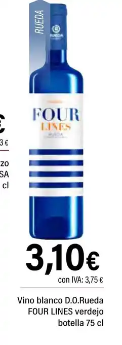 Cash Ifa FOUR LINES Vino blanco D.O.Rueda oferta
