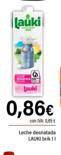 Cash Ifa LAUKI Leche desnatada oferta