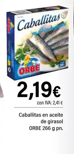 Cash Ifa ORBE Caballitas en aceite de girasol oferta