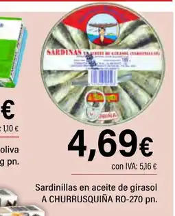 Cash Ifa A CHURRUSQUIÑA Sardinillas en aceite de girasol oferta