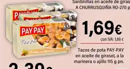 Cash Ifa PAY-PAY Tacos de pota en aceite de girasol, a la marinera o ajillo oferta