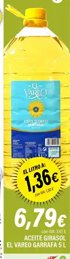 Cash Ifa Aceite girasol el vareo garrafa oferta