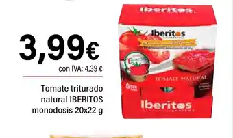 Cash Ifa IBERITOS Tomate triturado natural monodosis oferta