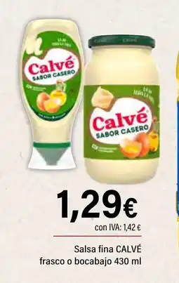Cash Ifa CALVÉ Salsa fina frasco o bocabajo oferta