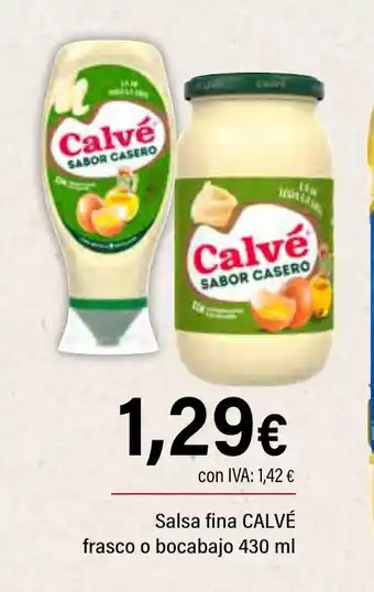 Cash Ifa CALVÉ Salsa fina frasco o bocabajo oferta