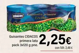 Cash Ifa CIDACOS Guisantes primera lata oferta
