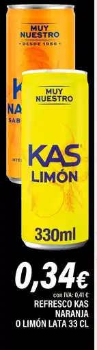 Cash Ifa Refresco kas naranja o limón lata oferta