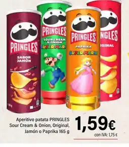 Cash Ifa PRINGLES Aperitivo patata Sour Cream & Onion, Original Jamón o Paprika oferta