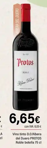 Cash Ifa Vino tinto D.O.Ribera del Duero PROTOS Roble botella oferta