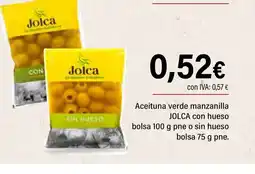 Cash Ifa JOLCA Aceituna verde manzanilla con hueso bolsa oferta