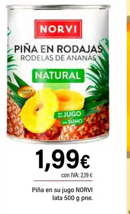 Cash Ifa NORVI Piña en su jugo oferta