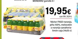 Cash Ifa PAGO Néctar naranja, piña 100%, melocotón o naranja-zanahoria- limón caja oferta