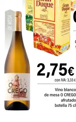 Cash Ifa O CREGO Vino blanco de mesa afrutado oferta