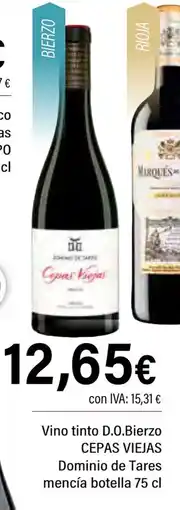 Cash Ifa CEPAS VIEJAS Vino tinto D.O.Bierzo Dominio de Tares mencía botella oferta