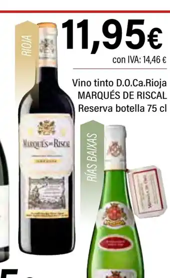 Cash Ifa MARQUÉS DE RISCAL Vino tinto D.O.Ca.Rioja oferta