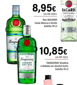 Cash Ifa TANQUERAY Ginebra o Bebida sin alcohol 0,0% oferta