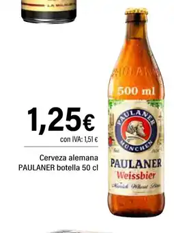 Cash Ifa PAULANER Cerveza alemana botella oferta