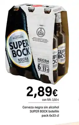 Cash Ifa SUPER BOCK Cerveza negra sin alcohol botellín oferta