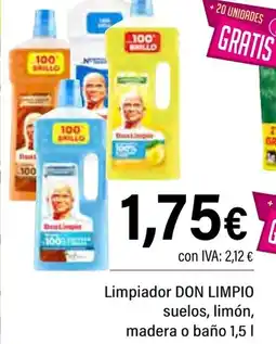 Cash Ifa DON LIMPIO Limpiador suelos, limón, madera o baño oferta