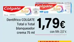 Cash Ifa COLGATE Dentifrico Total o Total blanqueador oferta