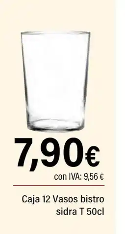 Cash Ifa Caja 12 Vasos bistro sidra T oferta