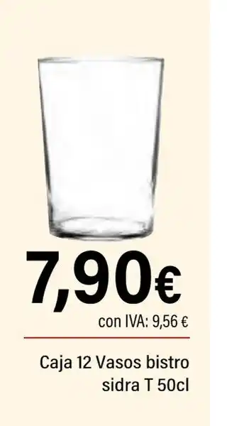 Cash Ifa Caja 12 Vasos bistro sidra T oferta