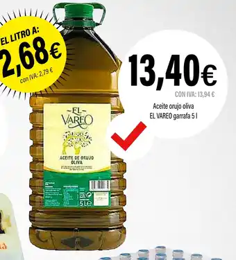 Cash Ifa EL VAREO Aceite orujo oliva oferta
