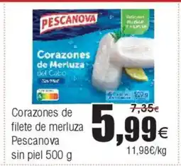 FROIZ Corazones de filete de merluza Pescanova sin piel oferta