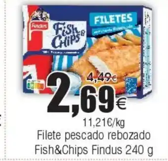 FROIZ FINDUS Filete pescado rebozado Fish&Chips oferta